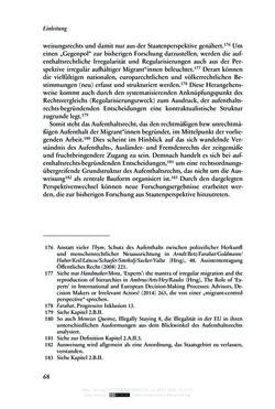 Image of the Page - 68 - in Regularisierungen irregulär aufhältiger Migrantinnen und Migranten - Deutschland, Österreich und Spanien im Rechtsvergleich