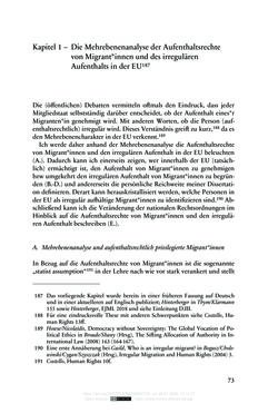 Bild der Seite - 73 - in Regularisierungen irregulär aufhältiger Migrantinnen und Migranten - Deutschland, Österreich und Spanien im Rechtsvergleich