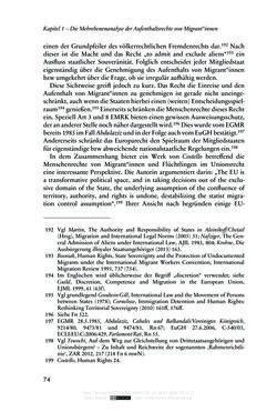 Image of the Page - 74 - in Regularisierungen irregulär aufhältiger Migrantinnen und Migranten - Deutschland, Österreich und Spanien im Rechtsvergleich