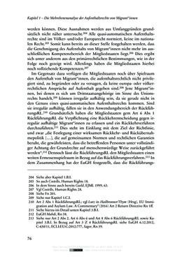 Bild der Seite - 76 - in Regularisierungen irregulär aufhältiger Migrantinnen und Migranten - Deutschland, Österreich und Spanien im Rechtsvergleich