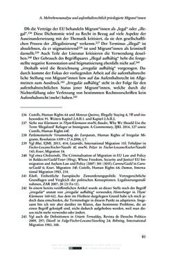 Image of the Page - 81 - in Regularisierungen irregulär aufhältiger Migrantinnen und Migranten - Deutschland, Österreich und Spanien im Rechtsvergleich