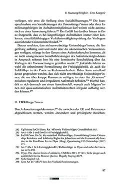 Bild der Seite - 87 - in Regularisierungen irregulär aufhältiger Migrantinnen und Migranten - Deutschland, Österreich und Spanien im Rechtsvergleich