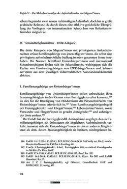 Image of the Page - 98 - in Regularisierungen irregulär aufhältiger Migrantinnen und Migranten - Deutschland, Österreich und Spanien im Rechtsvergleich
