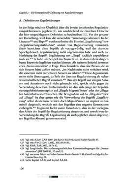 Image of the Page - 106 - in Regularisierungen irregulär aufhältiger Migrantinnen und Migranten - Deutschland, Österreich und Spanien im Rechtsvergleich