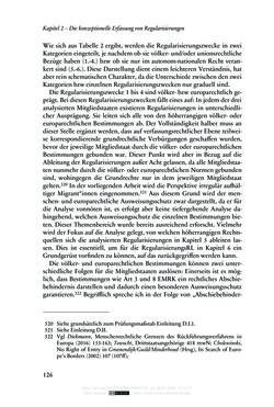 Image of the Page - 126 - in Regularisierungen irregulär aufhältiger Migrantinnen und Migranten - Deutschland, Österreich und Spanien im Rechtsvergleich