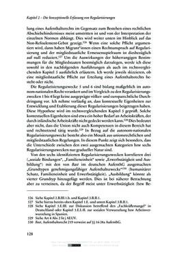 Image of the Page - 128 - in Regularisierungen irregulär aufhältiger Migrantinnen und Migranten - Deutschland, Österreich und Spanien im Rechtsvergleich