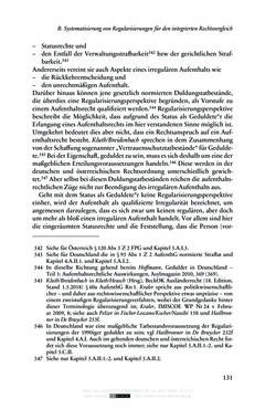 Image of the Page - 131 - in Regularisierungen irregulär aufhältiger Migrantinnen und Migranten - Deutschland, Österreich und Spanien im Rechtsvergleich