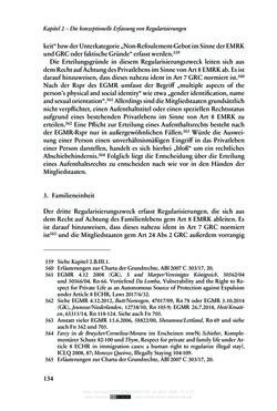 Image of the Page - 134 - in Regularisierungen irregulär aufhältiger Migrantinnen und Migranten - Deutschland, Österreich und Spanien im Rechtsvergleich