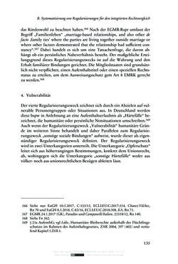 Image of the Page - 135 - in Regularisierungen irregulär aufhältiger Migrantinnen und Migranten - Deutschland, Österreich und Spanien im Rechtsvergleich