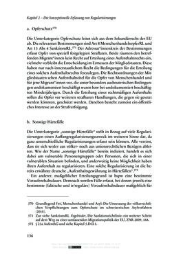 Image of the Page - 136 - in Regularisierungen irregulär aufhältiger Migrantinnen und Migranten - Deutschland, Österreich und Spanien im Rechtsvergleich