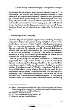Image of the Page - 137 - in Regularisierungen irregulär aufhältiger Migrantinnen und Migranten - Deutschland, Österreich und Spanien im Rechtsvergleich