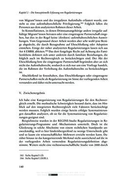 Bild der Seite - 140 - in Regularisierungen irregulär aufhältiger Migrantinnen und Migranten - Deutschland, Österreich und Spanien im Rechtsvergleich