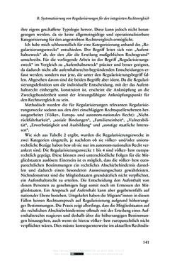 Bild der Seite - 141 - in Regularisierungen irregulär aufhältiger Migrantinnen und Migranten - Deutschland, Österreich und Spanien im Rechtsvergleich