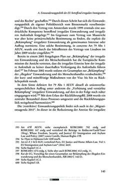 Bild der Seite - 145 - in Regularisierungen irregulär aufhältiger Migrantinnen und Migranten - Deutschland, Österreich und Spanien im Rechtsvergleich