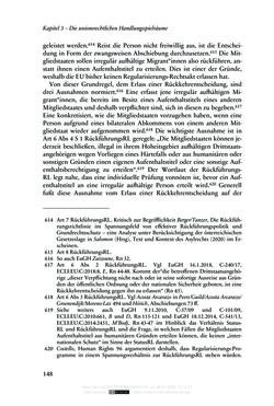 Bild der Seite - 148 - in Regularisierungen irregulär aufhältiger Migrantinnen und Migranten - Deutschland, Österreich und Spanien im Rechtsvergleich