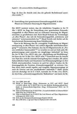 Bild der Seite - 168 - in Regularisierungen irregulär aufhältiger Migrantinnen und Migranten - Deutschland, Österreich und Spanien im Rechtsvergleich