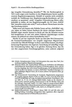 Bild der Seite - 182 - in Regularisierungen irregulär aufhältiger Migrantinnen und Migranten - Deutschland, Österreich und Spanien im Rechtsvergleich