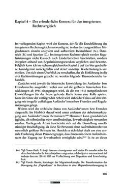 Image of the Page - 189 - in Regularisierungen irregulär aufhältiger Migrantinnen und Migranten - Deutschland, Österreich und Spanien im Rechtsvergleich