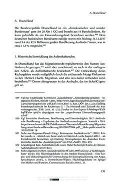Image of the Page - 191 - in Regularisierungen irregulär aufhältiger Migrantinnen und Migranten - Deutschland, Österreich und Spanien im Rechtsvergleich