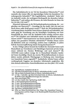 Image of the Page - 192 - in Regularisierungen irregulär aufhältiger Migrantinnen und Migranten - Deutschland, Österreich und Spanien im Rechtsvergleich