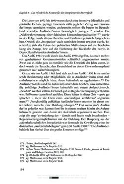 Image of the Page - 194 - in Regularisierungen irregulär aufhältiger Migrantinnen und Migranten - Deutschland, Österreich und Spanien im Rechtsvergleich