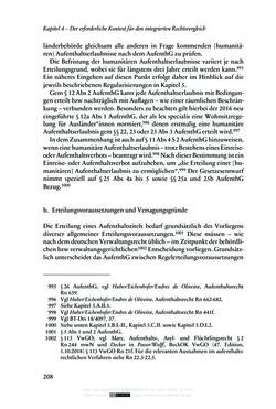 Bild der Seite - 208 - in Regularisierungen irregulär aufhältiger Migrantinnen und Migranten - Deutschland, Österreich und Spanien im Rechtsvergleich