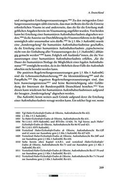 Bild der Seite - 209 - in Regularisierungen irregulär aufhältiger Migrantinnen und Migranten - Deutschland, Österreich und Spanien im Rechtsvergleich