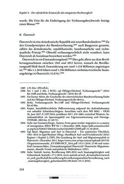 Image of the Page - 218 - in Regularisierungen irregulär aufhältiger Migrantinnen und Migranten - Deutschland, Österreich und Spanien im Rechtsvergleich