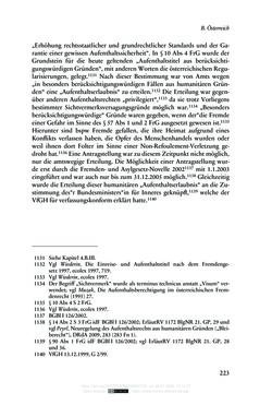 Image of the Page - 223 - in Regularisierungen irregulär aufhältiger Migrantinnen und Migranten - Deutschland, Österreich und Spanien im Rechtsvergleich