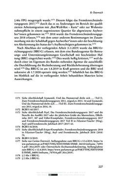 Image of the Page - 227 - in Regularisierungen irregulär aufhältiger Migrantinnen und Migranten - Deutschland, Österreich und Spanien im Rechtsvergleich