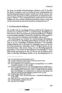 Image of the Page - 229 - in Regularisierungen irregulär aufhältiger Migrantinnen und Migranten - Deutschland, Österreich und Spanien im Rechtsvergleich