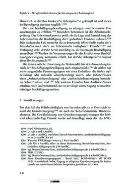 Image of the Page - 230 - in Regularisierungen irregulär aufhältiger Migrantinnen und Migranten - Deutschland, Österreich und Spanien im Rechtsvergleich