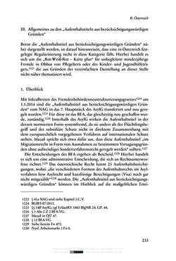 Image of the Page - 233 - in Regularisierungen irregulär aufhältiger Migrantinnen und Migranten - Deutschland, Österreich und Spanien im Rechtsvergleich