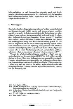 Bild der Seite - 237 - in Regularisierungen irregulär aufhältiger Migrantinnen und Migranten - Deutschland, Österreich und Spanien im Rechtsvergleich