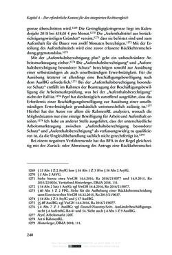 Bild der Seite - 240 - in Regularisierungen irregulär aufhältiger Migrantinnen und Migranten - Deutschland, Österreich und Spanien im Rechtsvergleich
