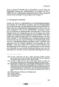 Bild der Seite - 241 - in Regularisierungen irregulär aufhältiger Migrantinnen und Migranten - Deutschland, Österreich und Spanien im Rechtsvergleich