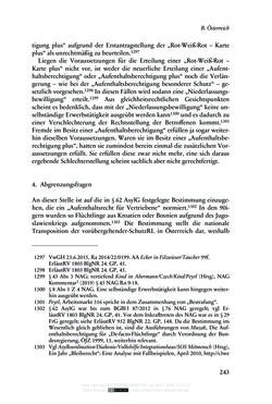 Image of the Page - 243 - in Regularisierungen irregulär aufhältiger Migrantinnen und Migranten - Deutschland, Österreich und Spanien im Rechtsvergleich