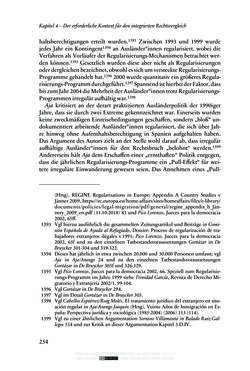Image of the Page - 254 - in Regularisierungen irregulär aufhältiger Migrantinnen und Migranten - Deutschland, Österreich und Spanien im Rechtsvergleich