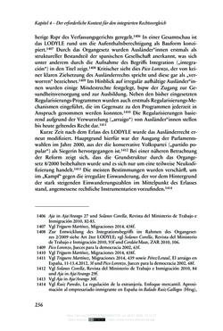 Image of the Page - 256 - in Regularisierungen irregulär aufhältiger Migrantinnen und Migranten - Deutschland, Österreich und Spanien im Rechtsvergleich
