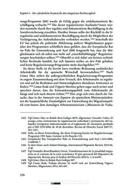 Image of the Page - 258 - in Regularisierungen irregulär aufhältiger Migrantinnen und Migranten - Deutschland, Österreich und Spanien im Rechtsvergleich
