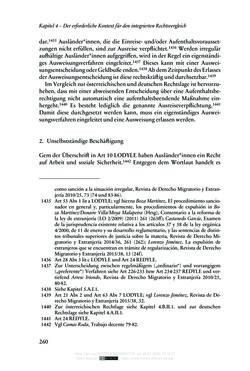 Image of the Page - 260 - in Regularisierungen irregulär aufhältiger Migrantinnen und Migranten - Deutschland, Österreich und Spanien im Rechtsvergleich