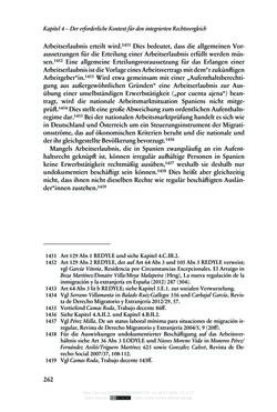 Image of the Page - 262 - in Regularisierungen irregulär aufhältiger Migrantinnen und Migranten - Deutschland, Österreich und Spanien im Rechtsvergleich