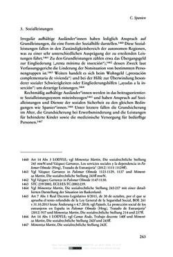Image of the Page - 263 - in Regularisierungen irregulär aufhältiger Migrantinnen und Migranten - Deutschland, Österreich und Spanien im Rechtsvergleich