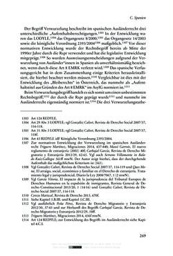 Image of the Page - 269 - in Regularisierungen irregulär aufhältiger Migrantinnen und Migranten - Deutschland, Österreich und Spanien im Rechtsvergleich