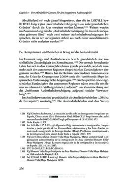 Image of the Page - 276 - in Regularisierungen irregulär aufhältiger Migrantinnen und Migranten - Deutschland, Österreich und Spanien im Rechtsvergleich