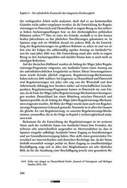 Image of the Page - 284 - in Regularisierungen irregulär aufhältiger Migrantinnen und Migranten - Deutschland, Österreich und Spanien im Rechtsvergleich