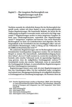 Image of the Page - 287 - in Regularisierungen irregulär aufhältiger Migrantinnen und Migranten - Deutschland, Österreich und Spanien im Rechtsvergleich