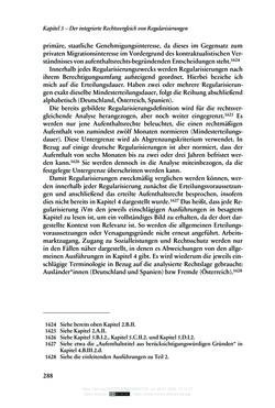 Image of the Page - 288 - in Regularisierungen irregulär aufhältiger Migrantinnen und Migranten - Deutschland, Österreich und Spanien im Rechtsvergleich