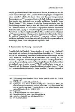 Image of the Page - 293 - in Regularisierungen irregulär aufhältiger Migrantinnen und Migranten - Deutschland, Österreich und Spanien im Rechtsvergleich