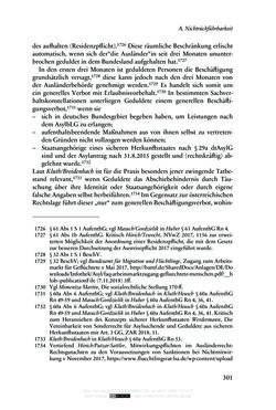 Image of the Page - 301 - in Regularisierungen irregulär aufhältiger Migrantinnen und Migranten - Deutschland, Österreich und Spanien im Rechtsvergleich